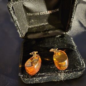 Amber Teardrop Earrings